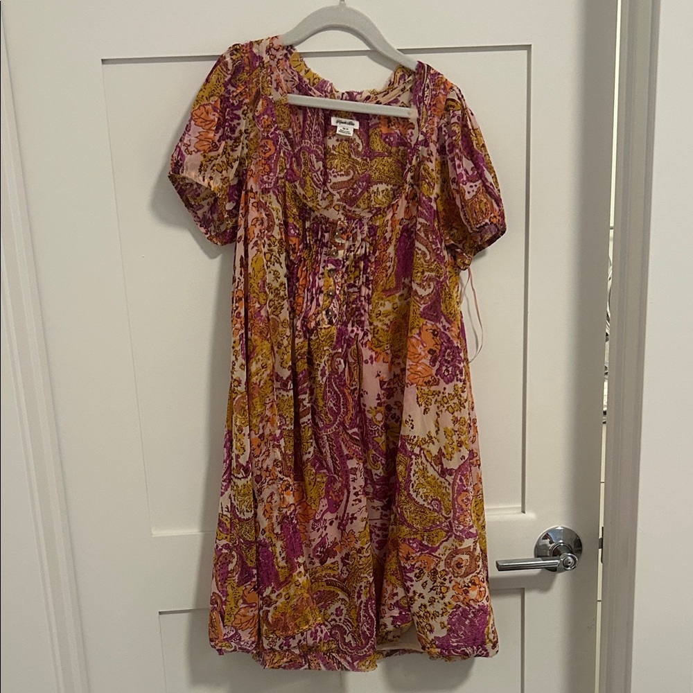 Out from Under Amara Cotton Blend Slip mini Dress - Pink and Orange Mini Dress